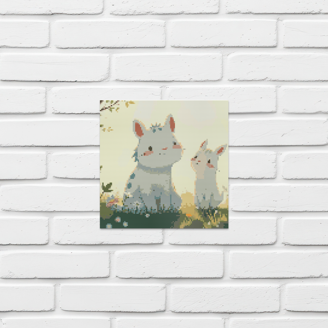 30x30cm diamants ronds enfants animaux