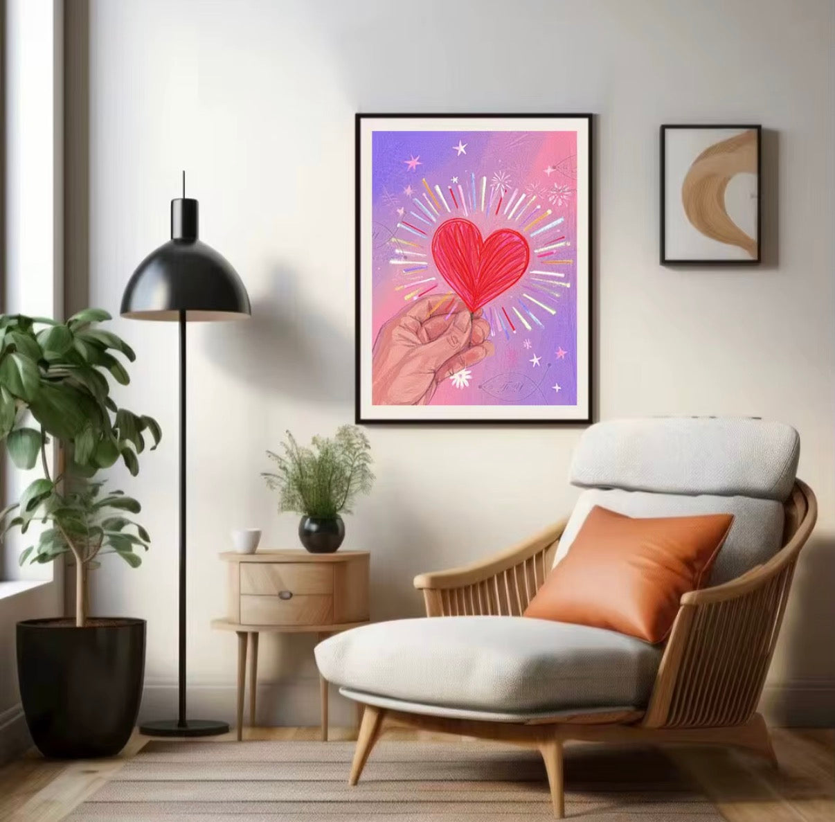 Diamant painting coeur