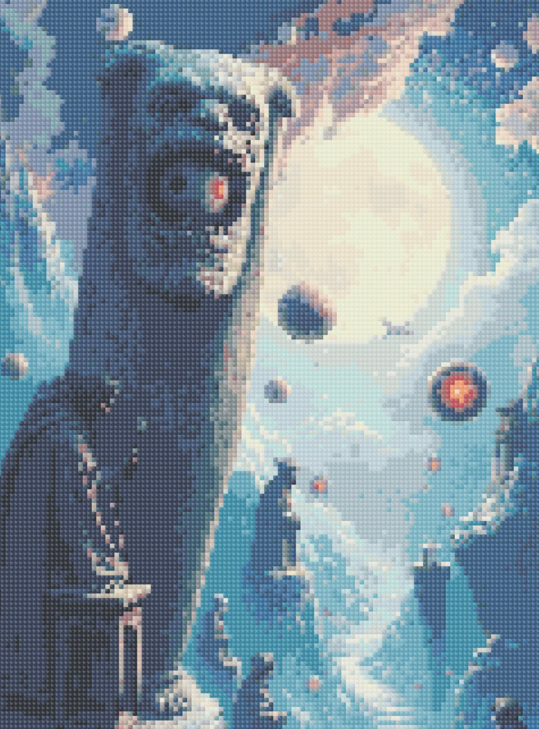 Monument historique 30x40cm perles carrées brillantes 40 couleurs
