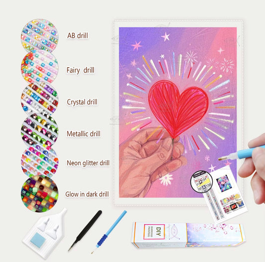 Diamant painting coeur