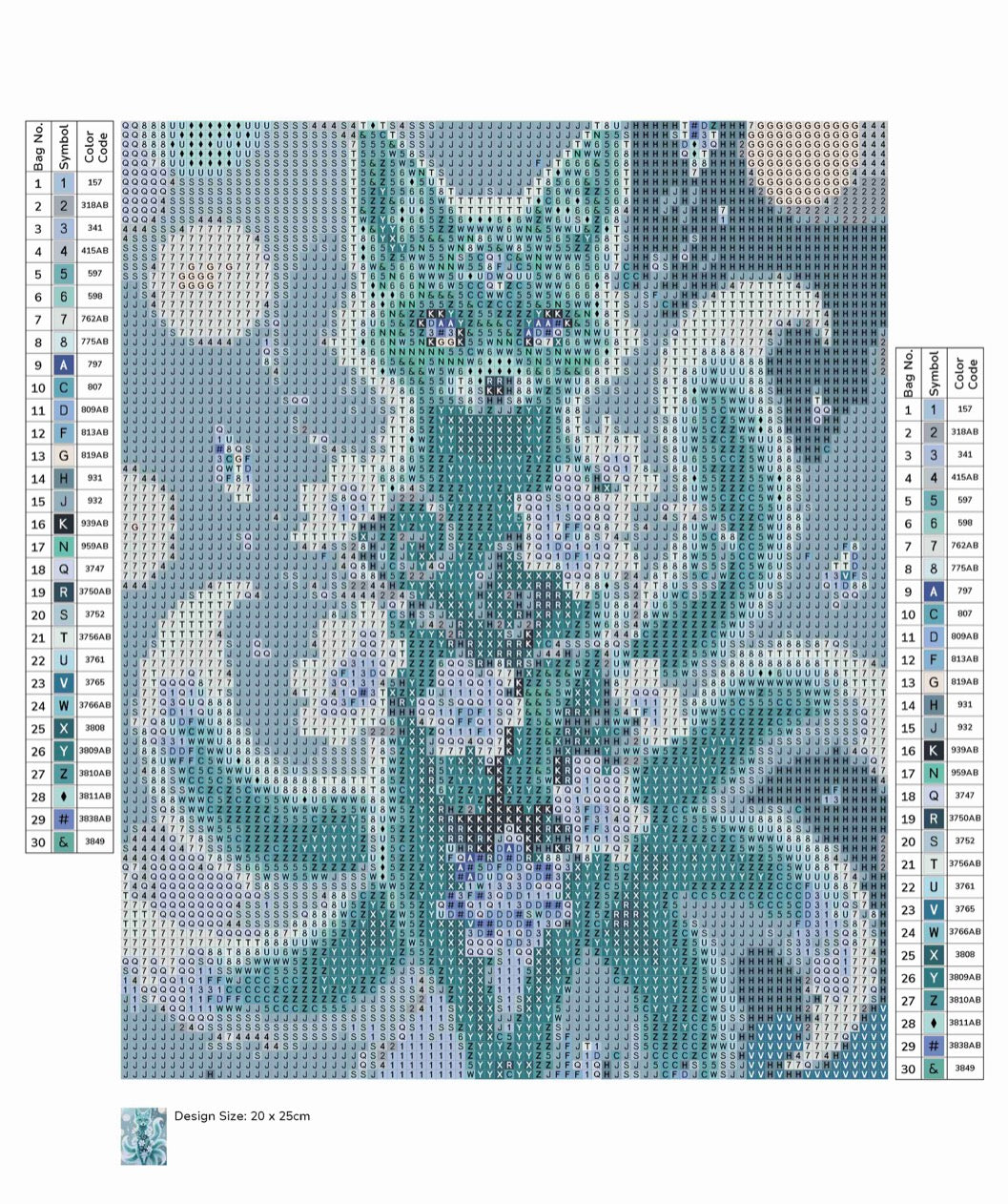 Petit renard bleu 🦊 série kitsune 20x25 cm et 30 couleurs aurores 16 couleurs aurore boréales