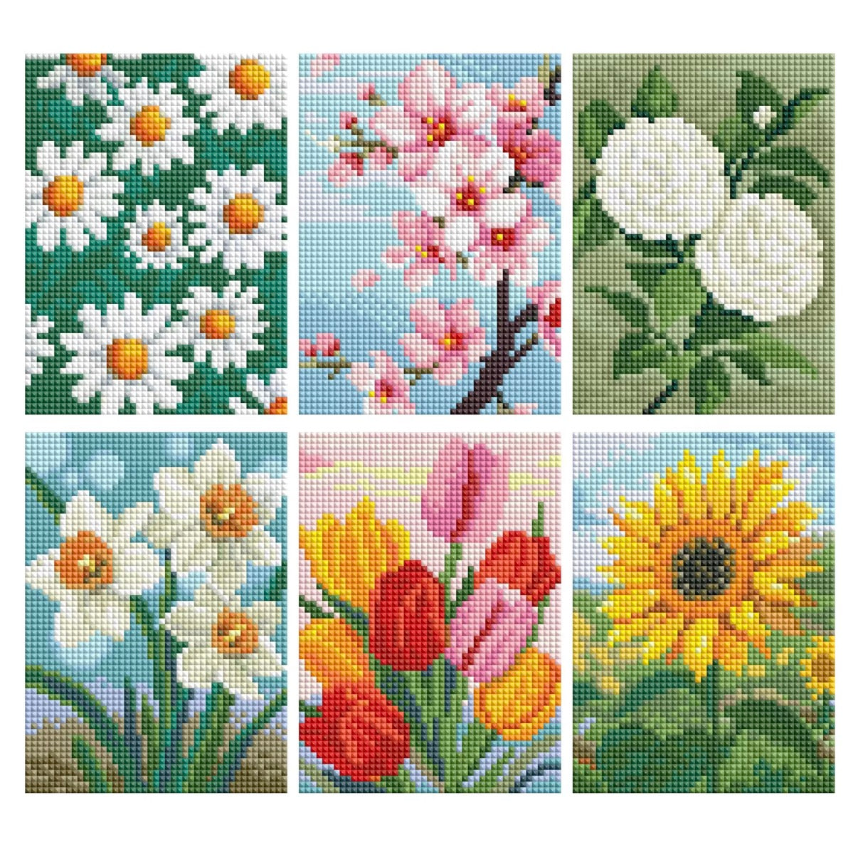 Toiles fleuries pack de 6 🌸 en 11x 15,5 cm
