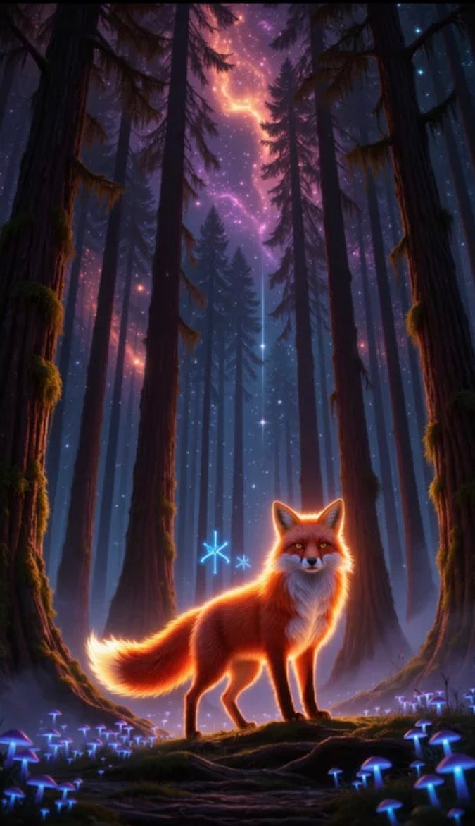 Diamant painting renard forêt 30x40 cm, 40 couleurs full dry