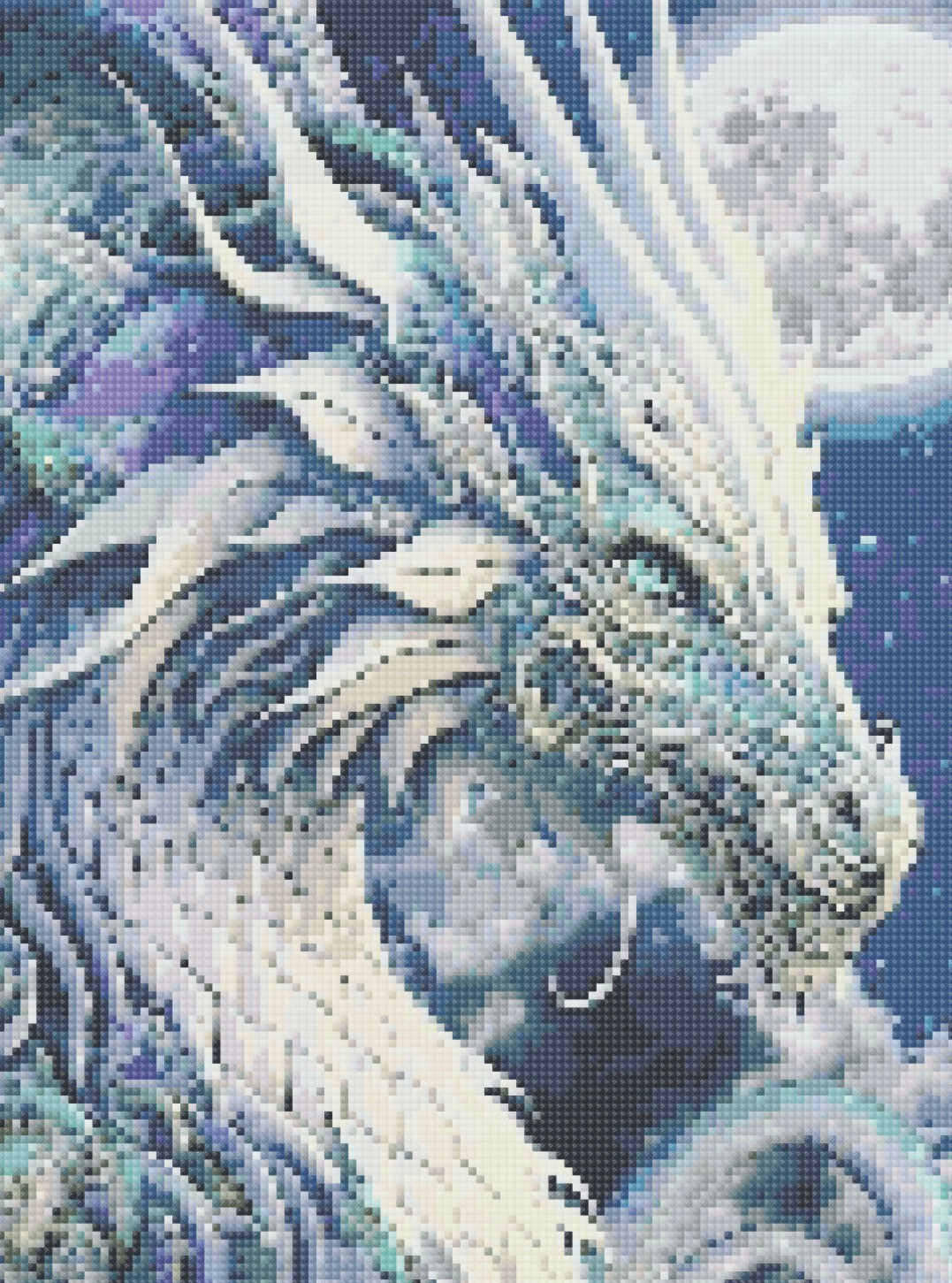 Toile Diamant Painting – Dragon, 30x40cm, Fairy Dust & Aurores Boréales