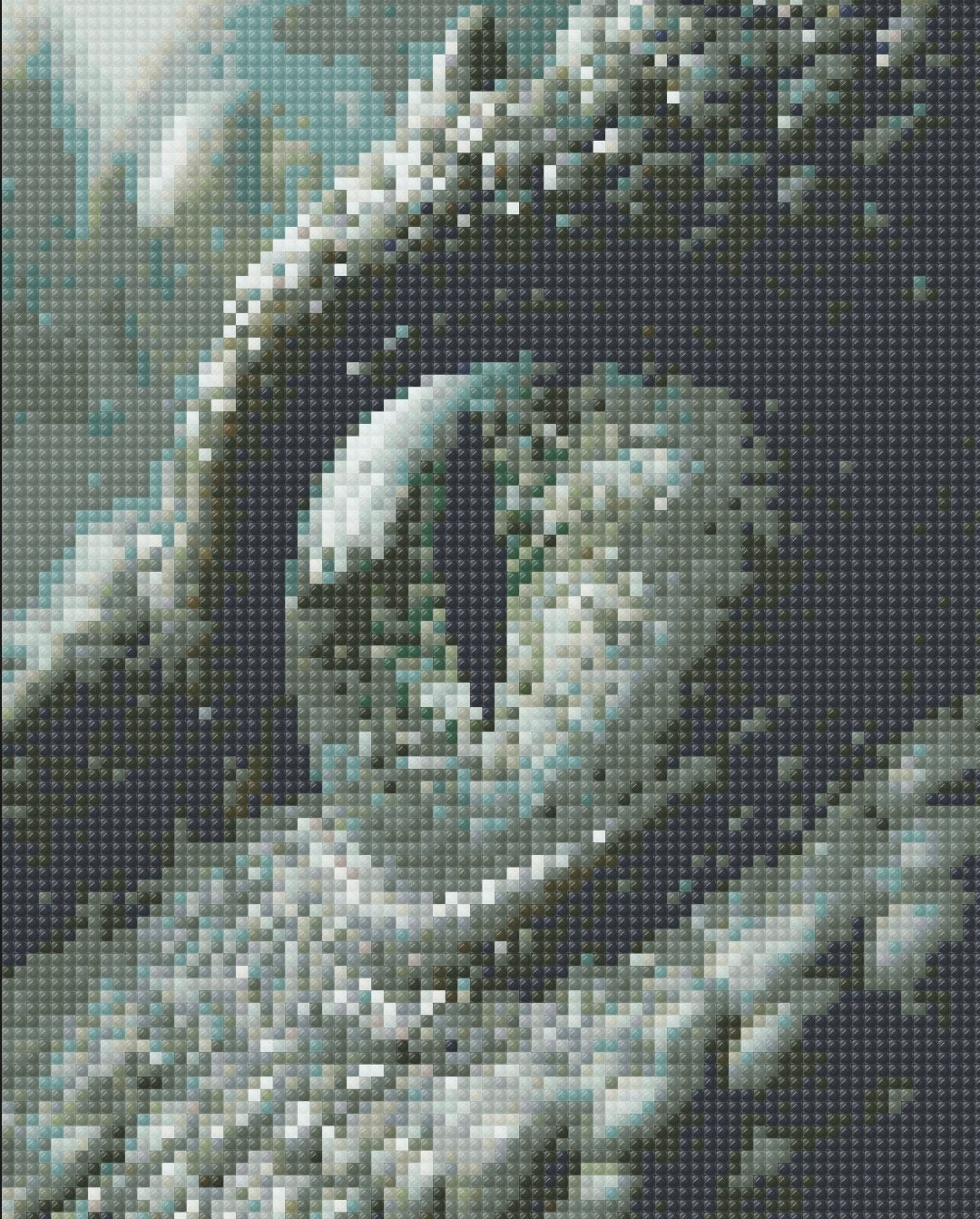 Œil de dragon 🐲 30 couleurs 20x25cm fairy dust & aurores boréales en perles carrées