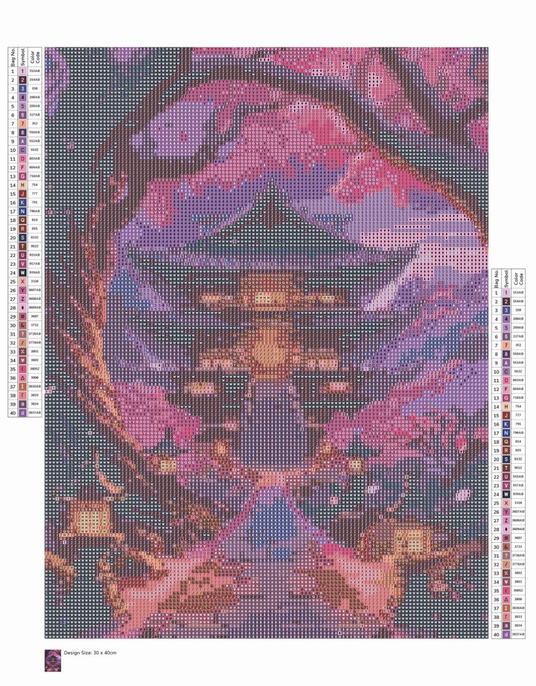 Toile Diamant Painting – Chemin vers le Temple Japonais Sakura, 30x40cm, Fairy Dust