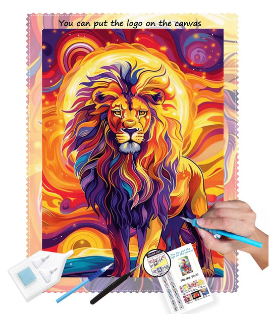 Diamant painting lion
