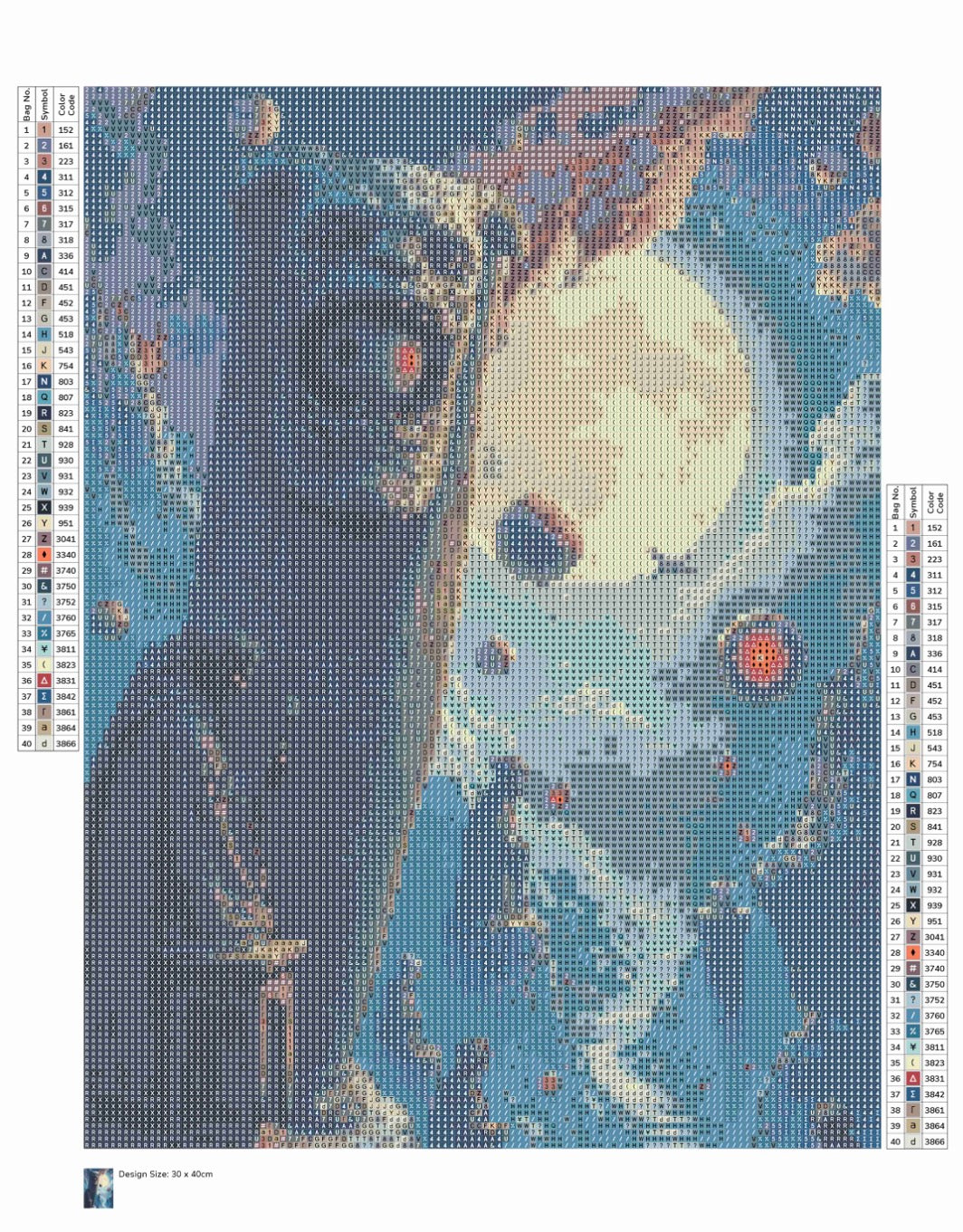 Monument historique 30x40cm perles carrées brillantes 40 couleurs