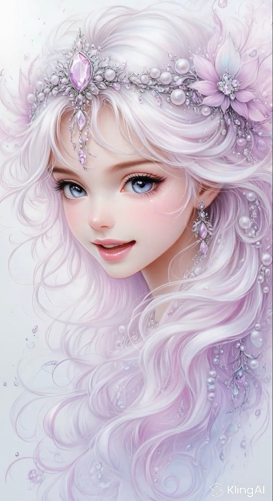Toile Diamant Painting – Fille au Visage Fin, 40x40cm, Fairy Dust & Aurores Boréales