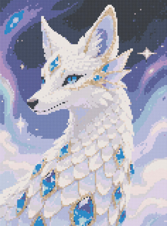 Toile renard décoré 30x40cm contient 40 couleurs contient des effets spéciaux