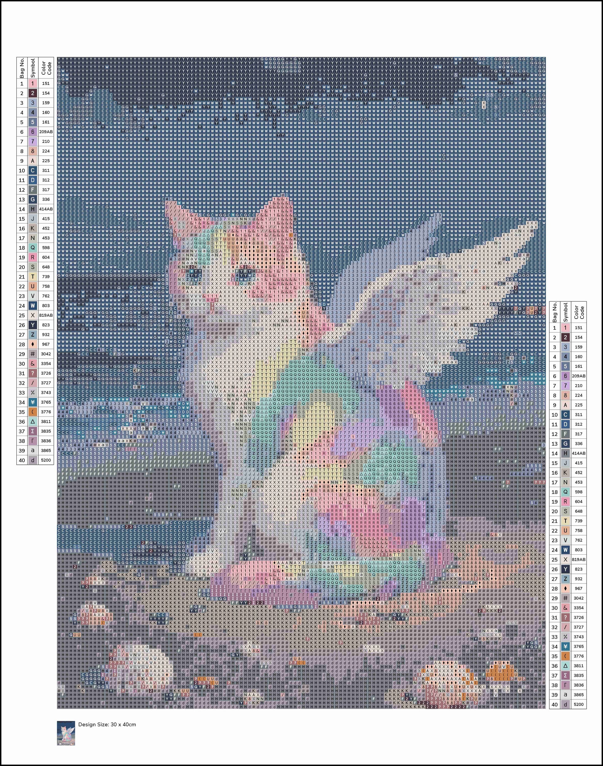 30x40cm Square Diamond Painting Kit