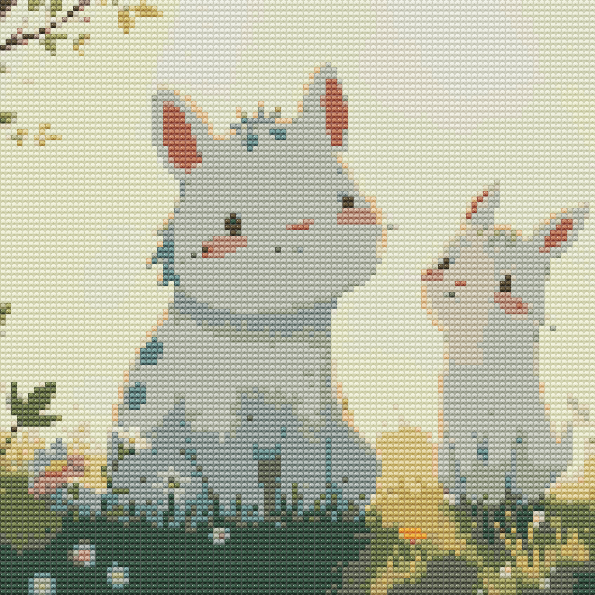 30x30cm diamants ronds enfants animaux