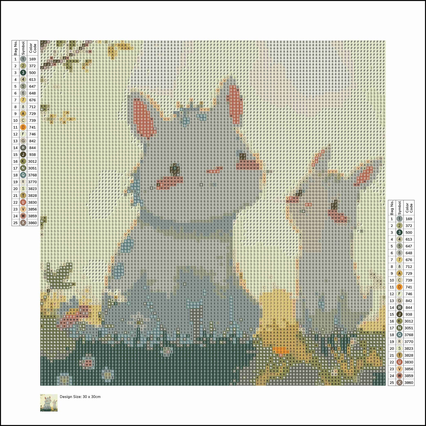 30x30cm diamants ronds enfants animaux